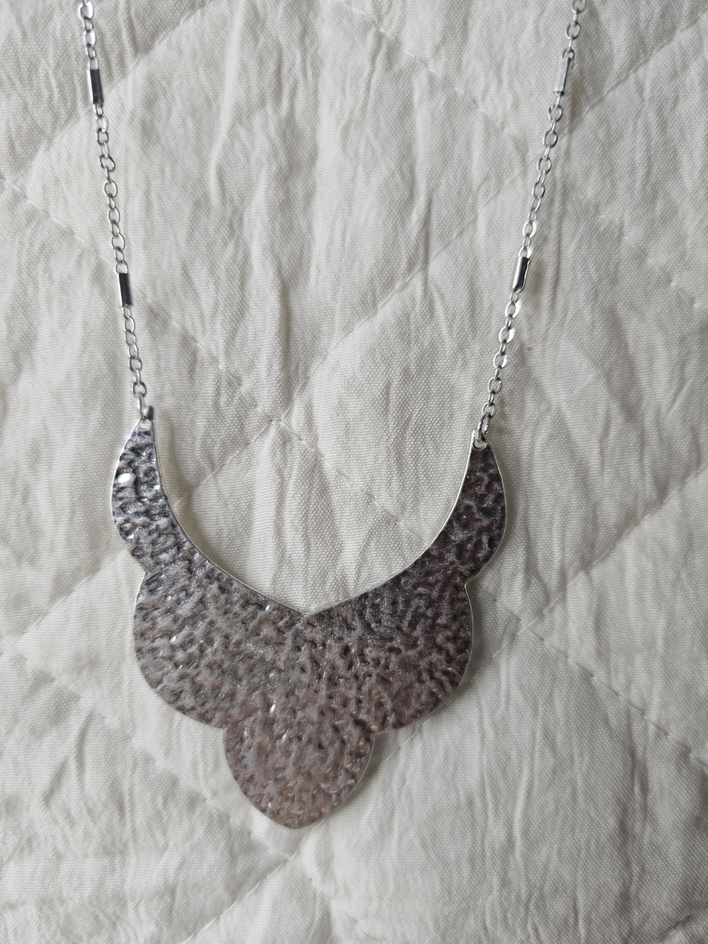 Jane Marie Silver Hammered Texture Necklace